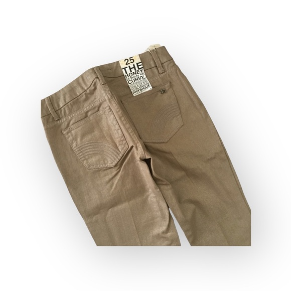 new Joe's Jeans ㋛ The Sparkle Honey Curvy Skinny Jean ㋛ Gold Bronze Shimmer ㋛ 25 - Picture 6 of 16